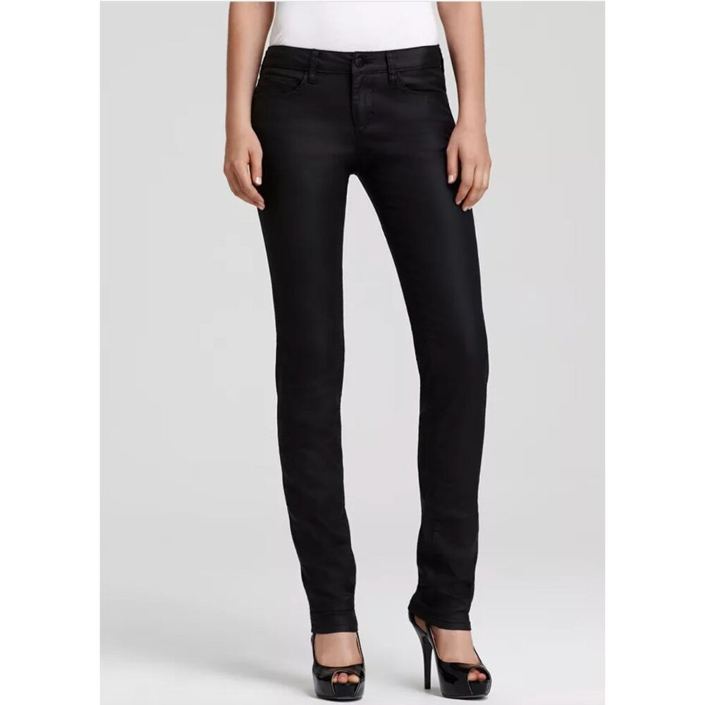 Joe's Jeans Sexy Chelsea Coated Skinny‎ Pants Black Size 28 Faux Leather Stretch